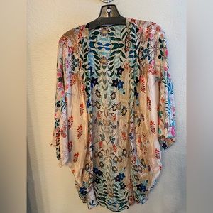 Colorful cacoon kimono cover up jacket